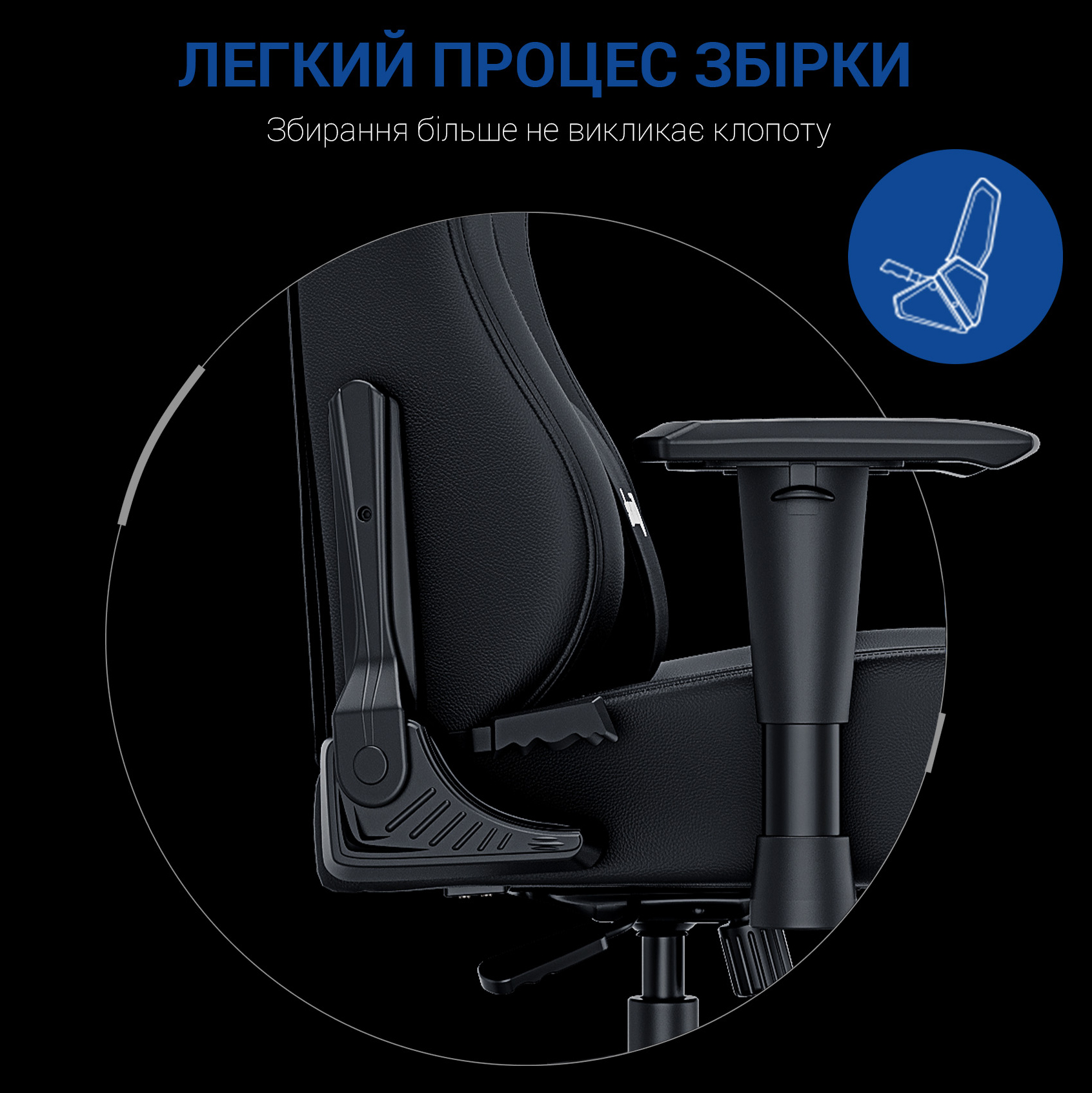 Кресло геймерское Anda Seat Luna L Ecoe-leather Blue (871380162) с доставкой